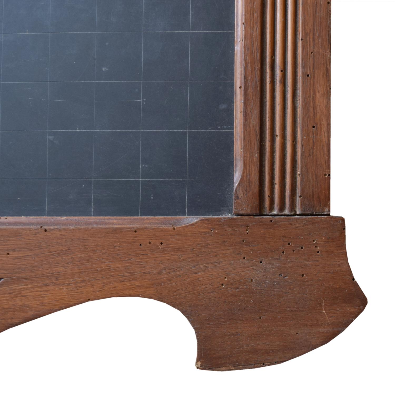 A Wood and Slate Chalkboard 35" W x 1" D x 28.5" H — Germany, Circa 1900