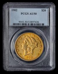 A United States 1902 Liberty Head $20 Gold Coin