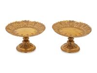 A Pair of English Gilt Bronze Compotes