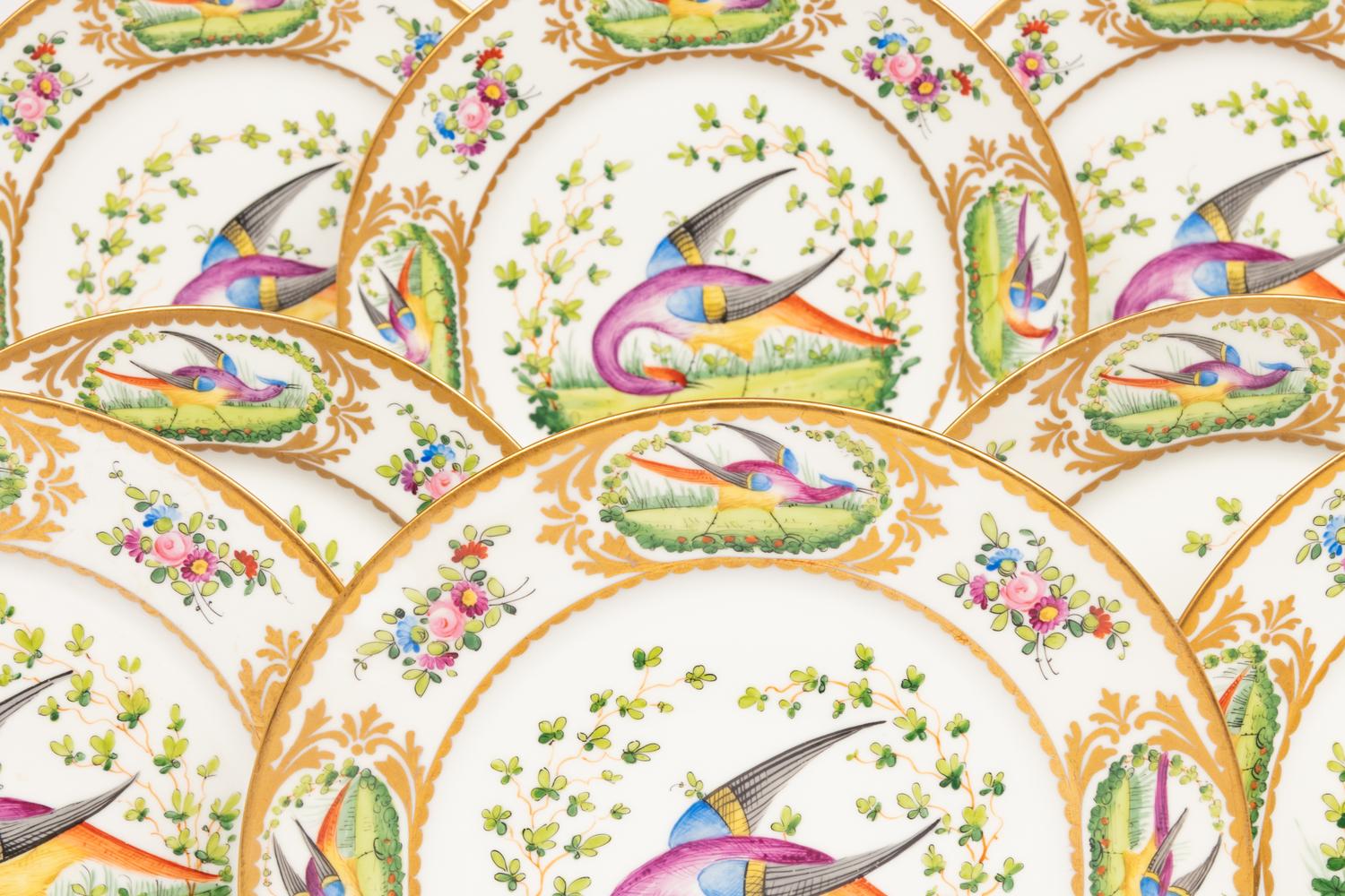 A Set of Twelve Limoges Porcelain Plates