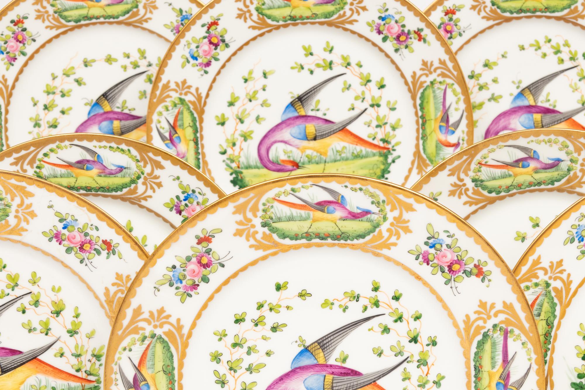 A Set of Twelve Limoges Porcelain Plates