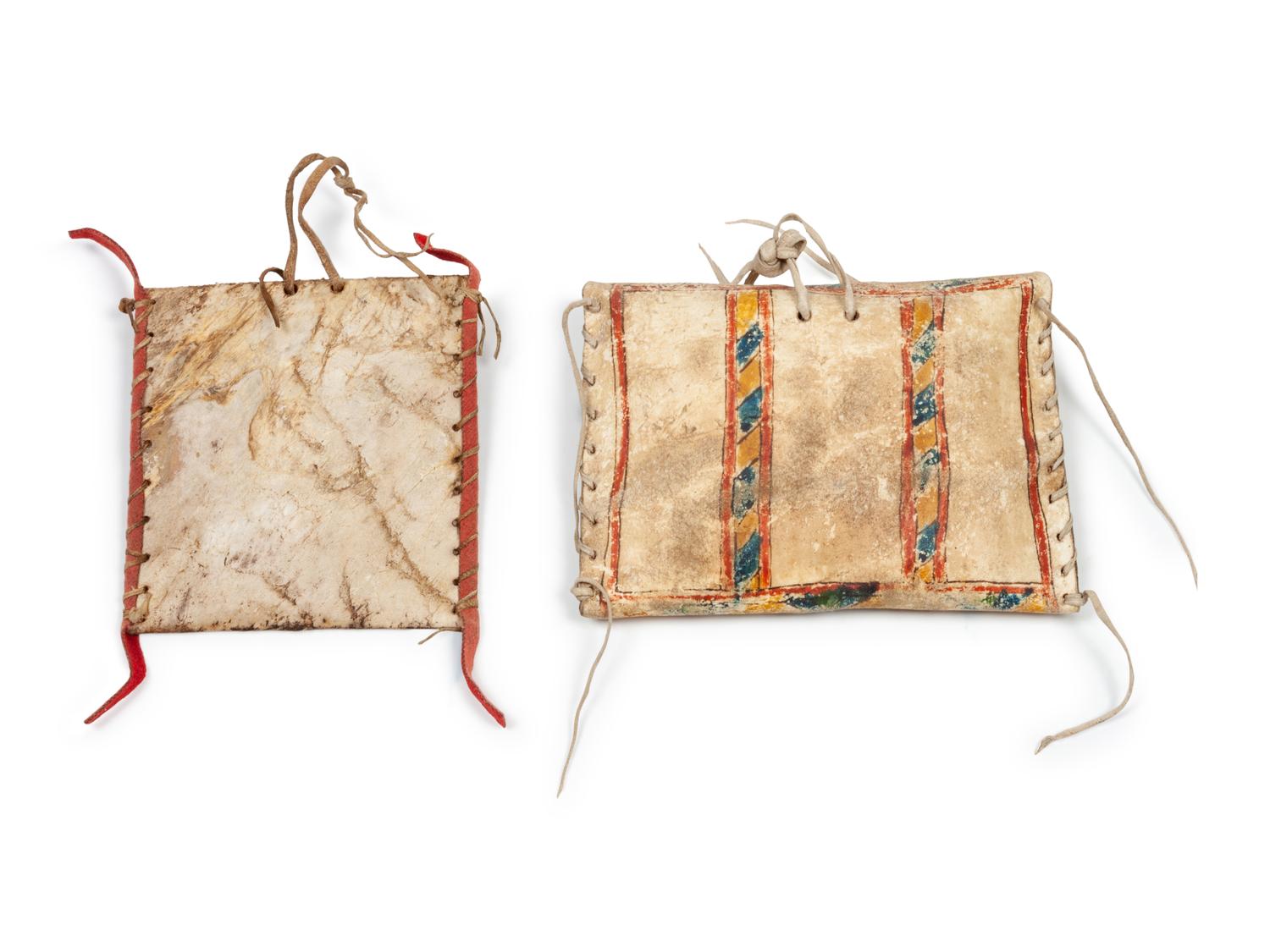 Plateau Painted Parfleche Envelopes, Group of Two