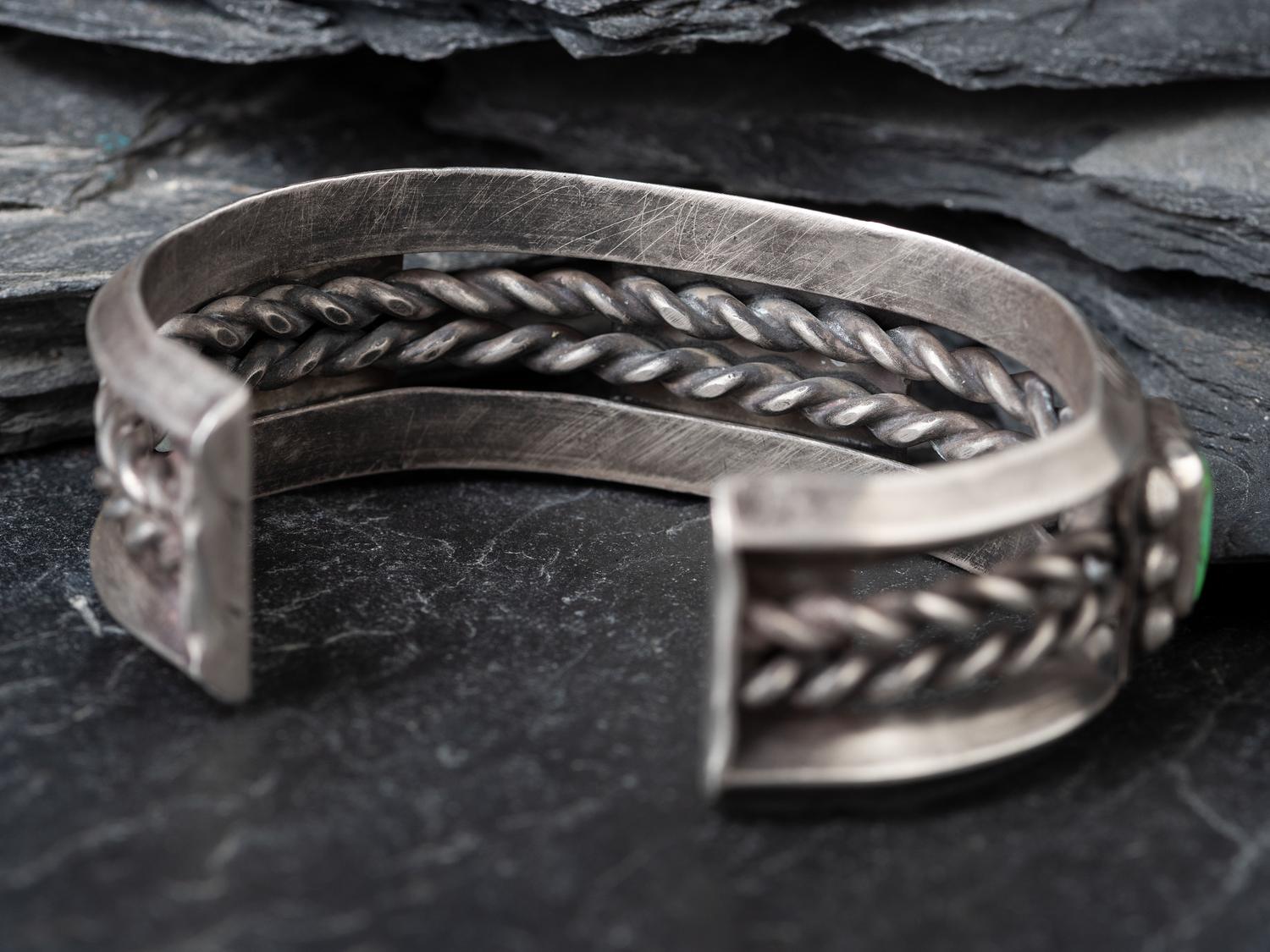 Navajo Silver and Turquoise Cuff Bracelet