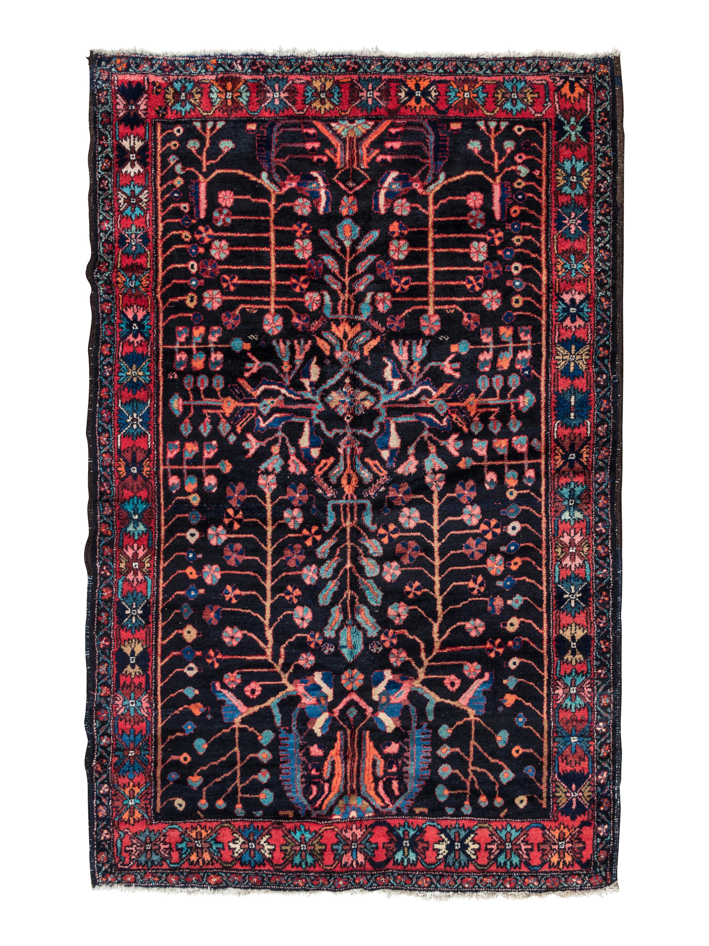 A Blue-Ground Malayer Wool Rug