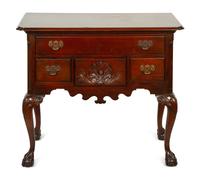 A Chippendale Style Carved Mahogany Dressing Table