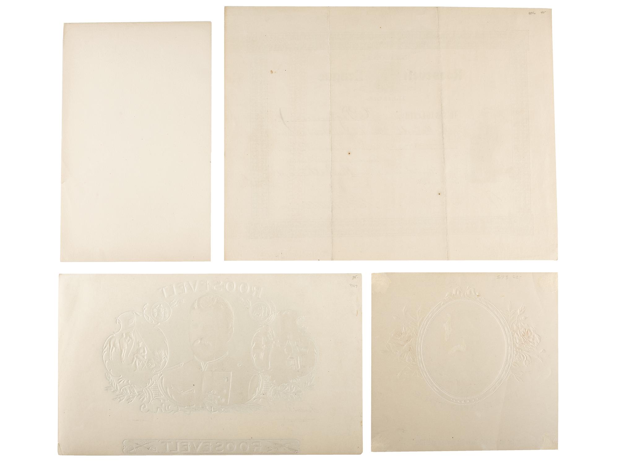 ROOSEVELT, Theodore and W.H. TAFT presidential and campaign photographs and ephemera.
