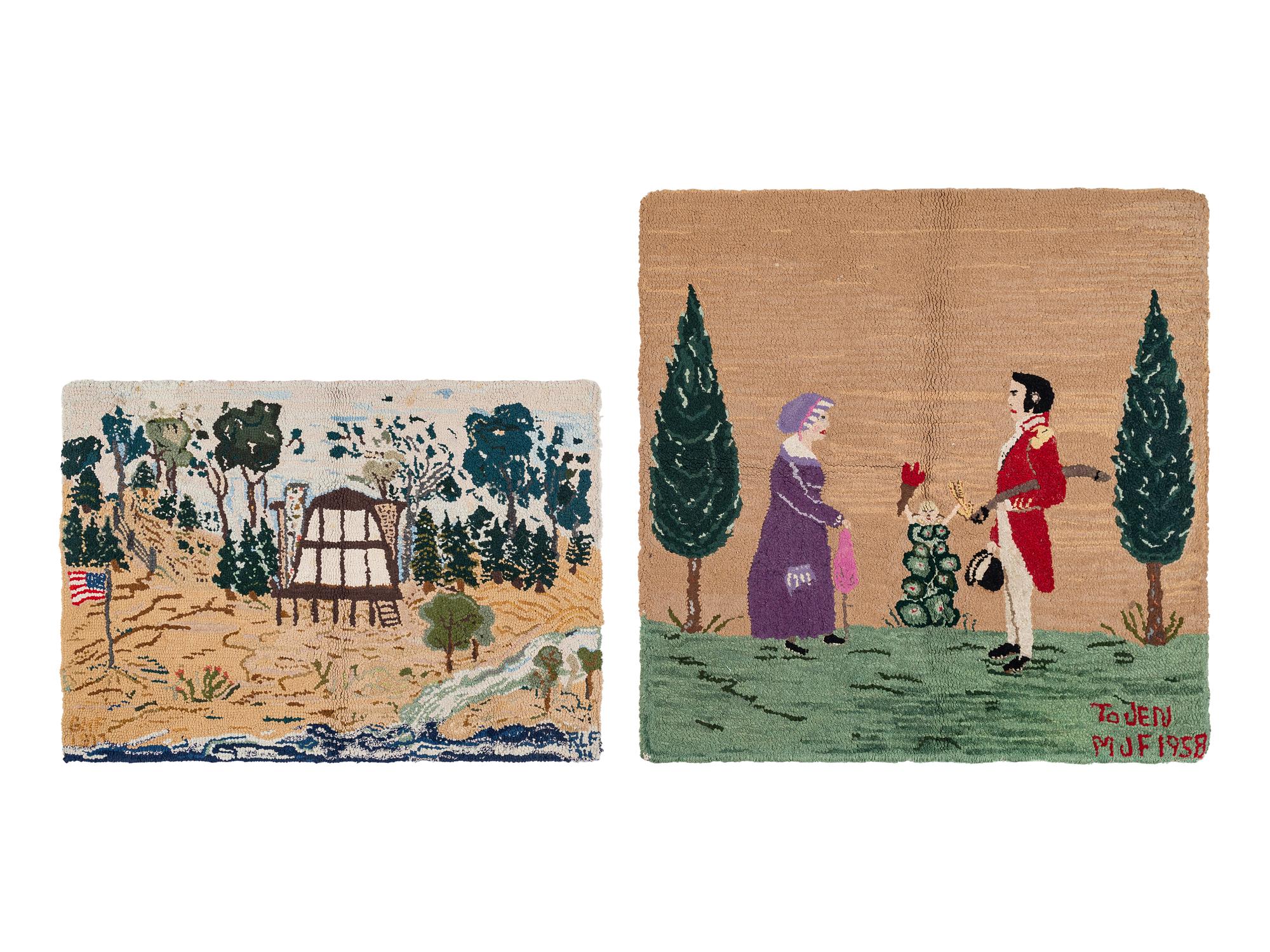 Five Contemporary Hooked Rugs