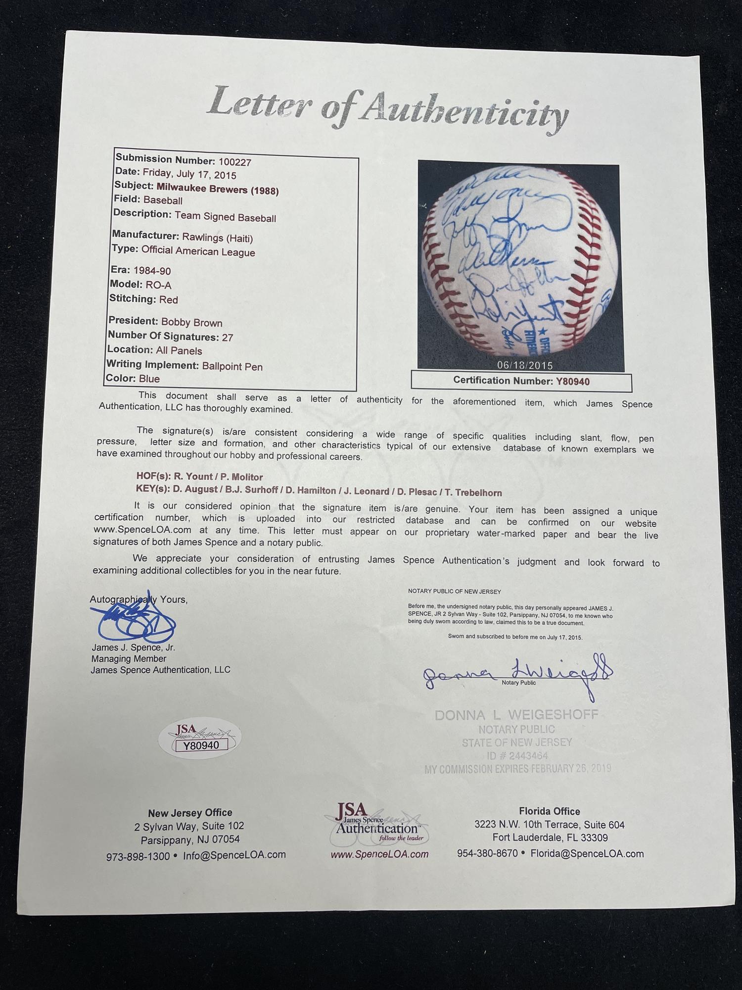 A Large Group of Assorted 1970s-2000s Milwaukee Brewers Team Signed Autograph Baseballs,