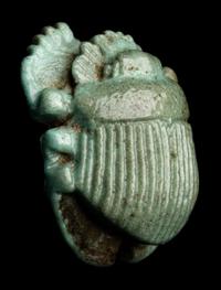 An Egyptian Faience Scarab