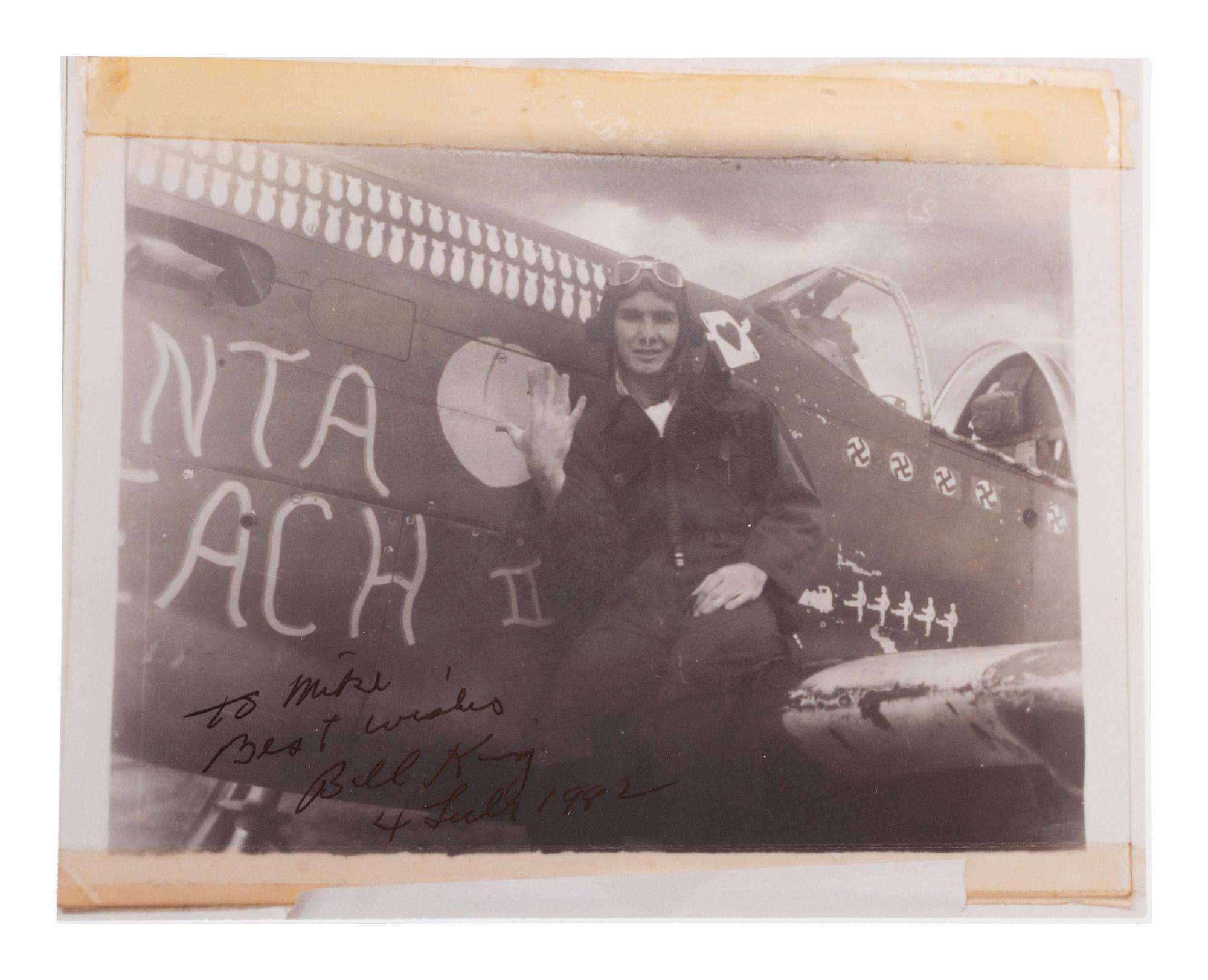 [WWII]. Large group of signatures of American aces and aviators.