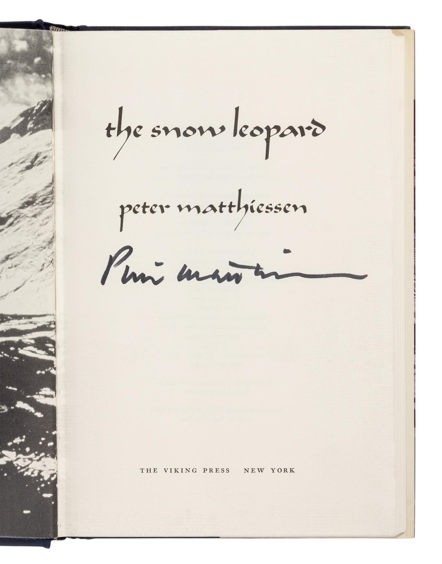 MATTHIESSEN, Peter (1927-2014). The Snow Leopard. New York: The Viking Press, 1978.
