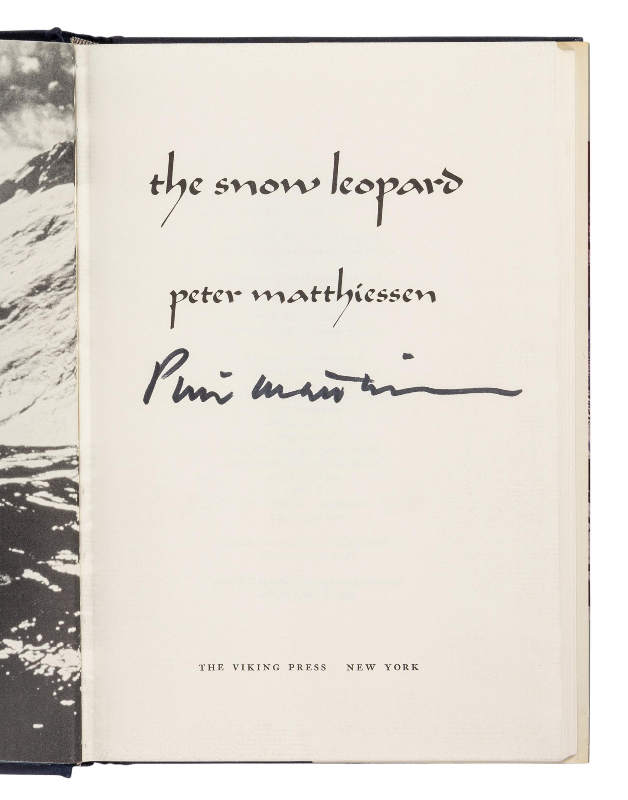 MATTHIESSEN, Peter (1927-2014). The Snow Leopard. New York: The Viking Press, 1978.