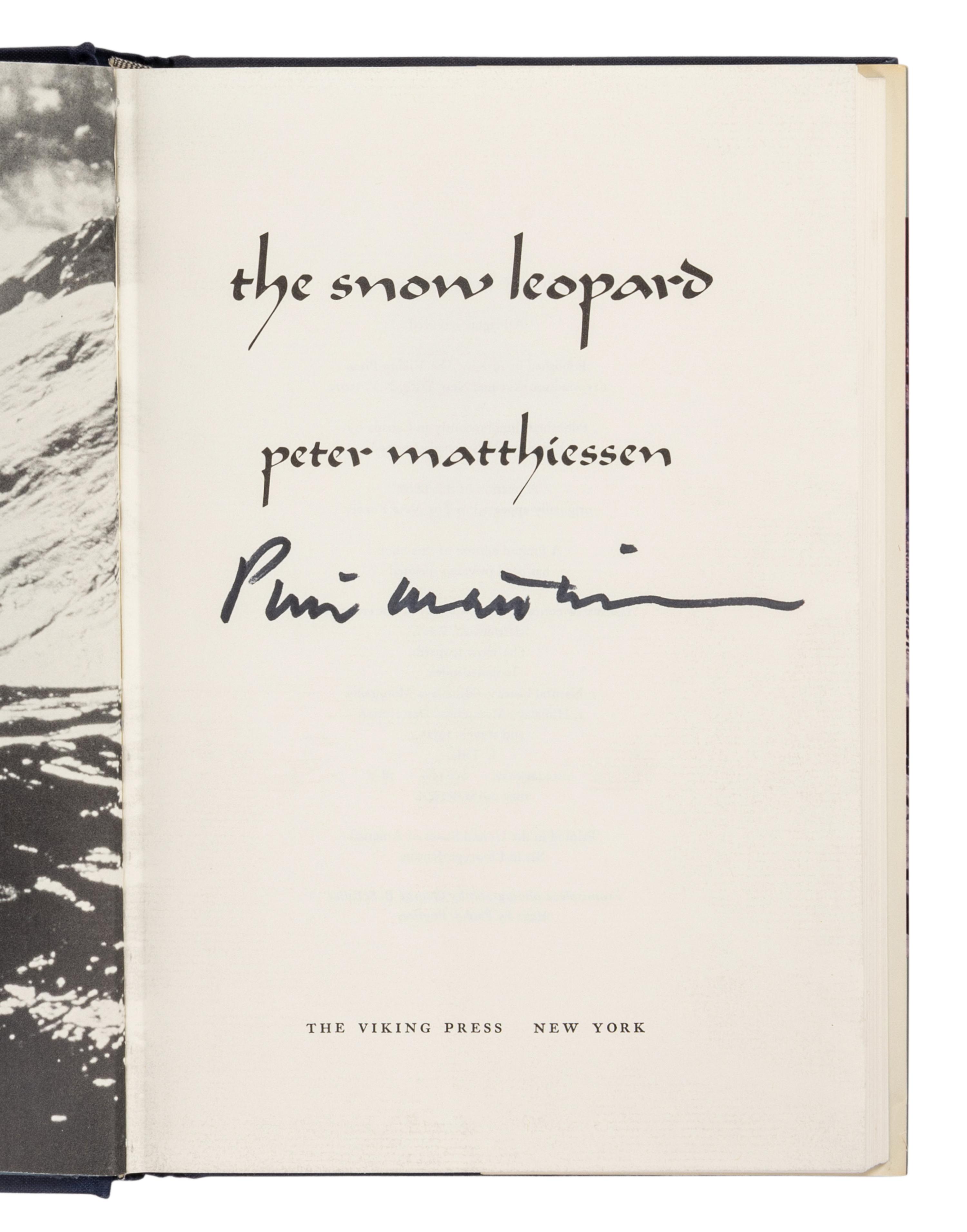 MATTHIESSEN, Peter (1927-2014). The Snow Leopard. New York: The Viking Press, 1978.