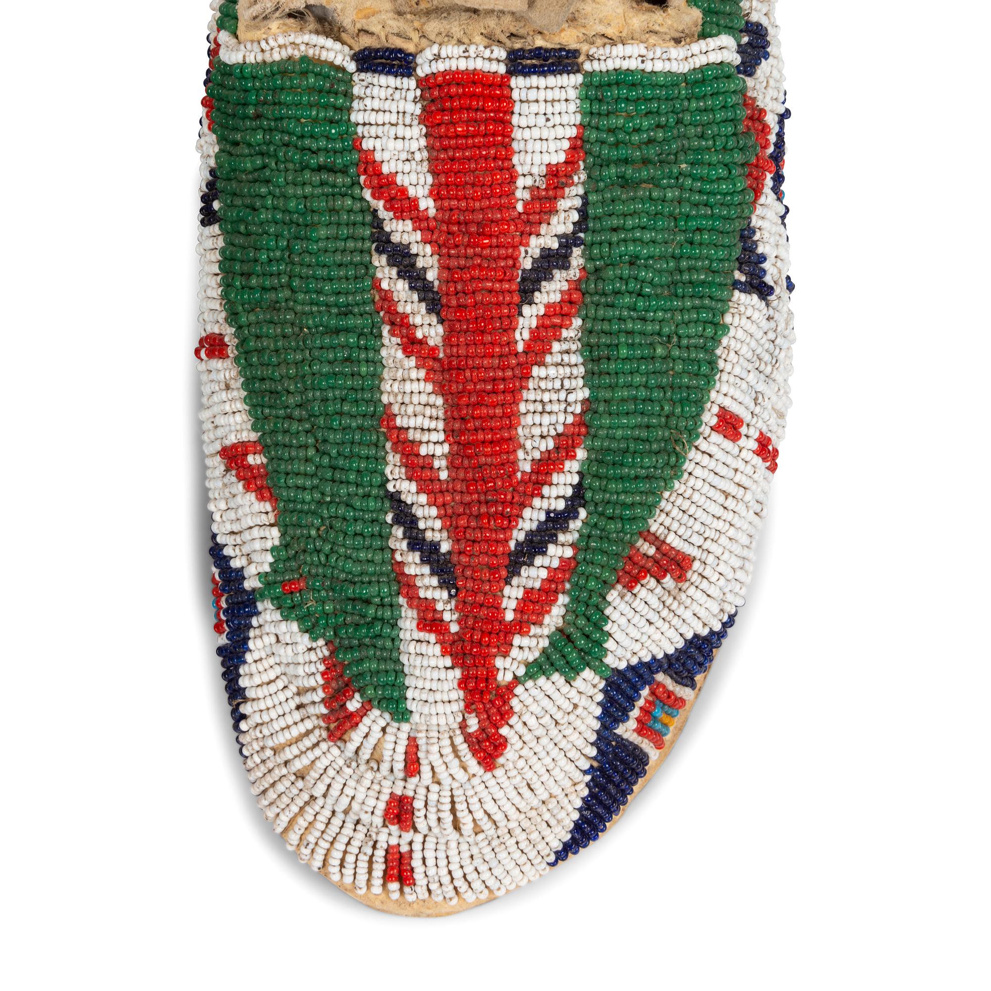 Sioux Beaded Hide Moccasins