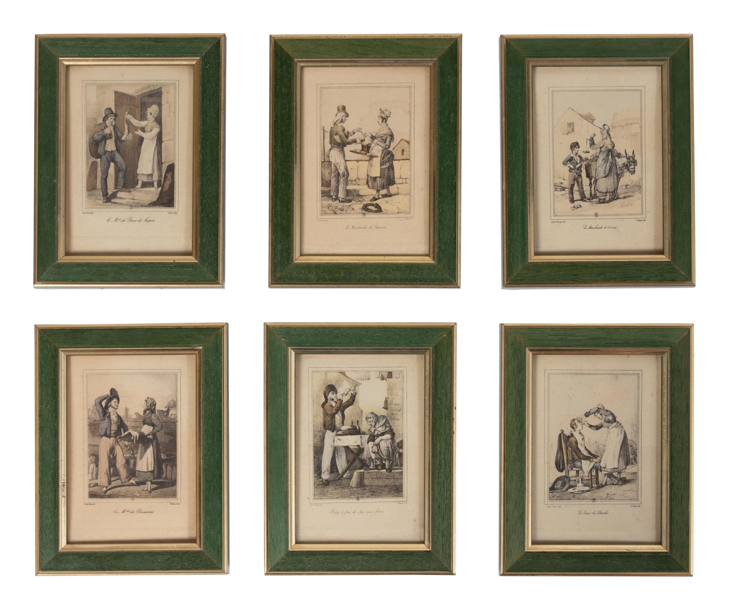 A Group of Six Framed Engravings