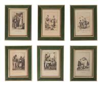A Group of Six Framed Engravings