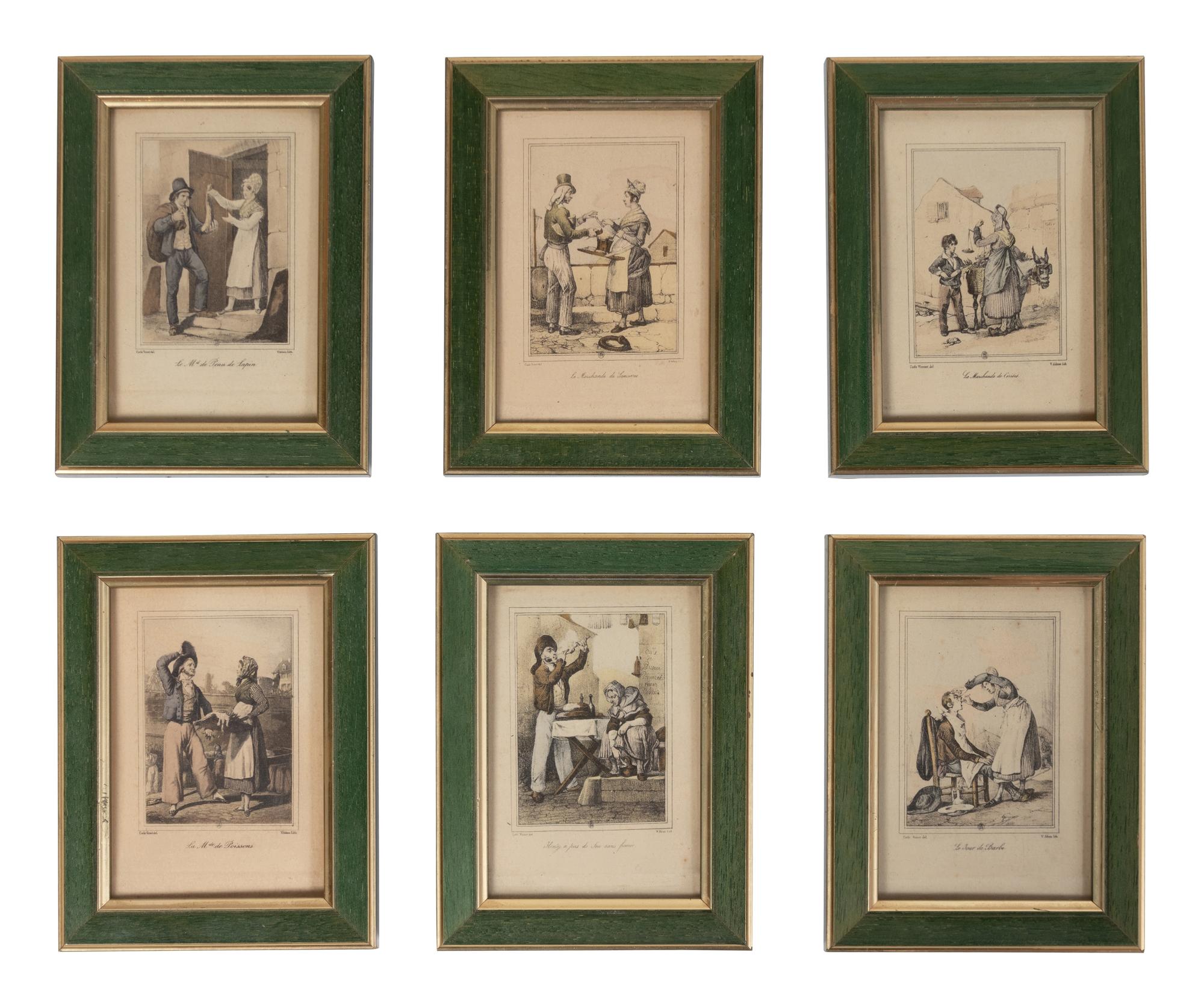 A Group of Six Framed Engravings