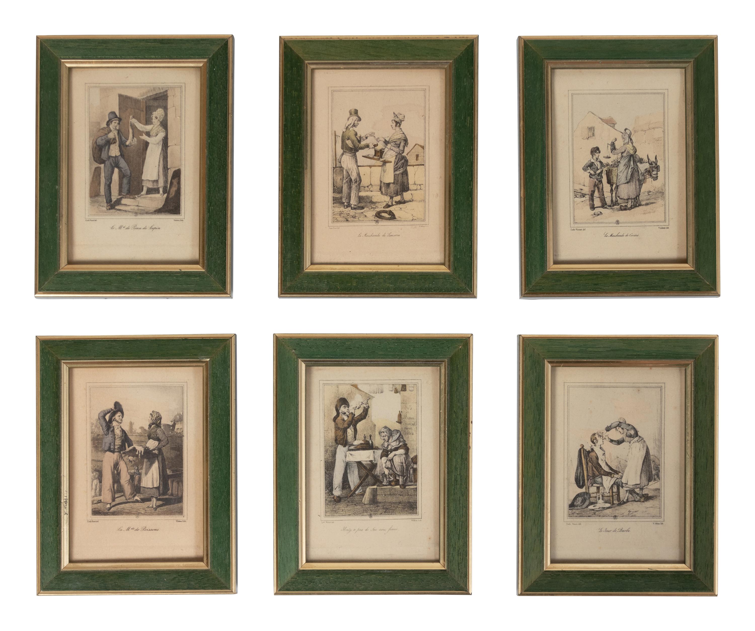 A Group of Six Framed Engravings