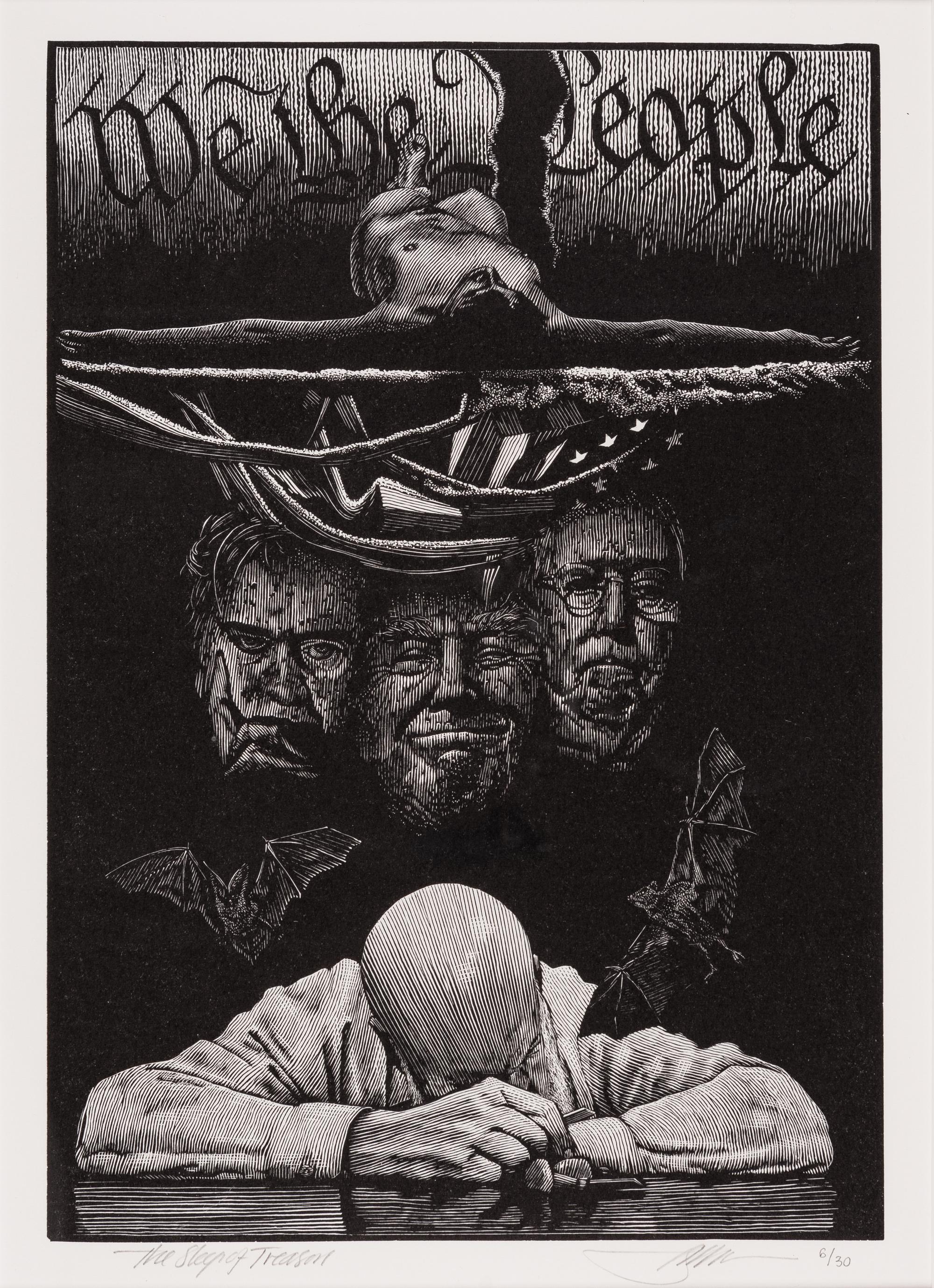 MOSER, Barry. A pair of wood-engraved individual prints. Each 330 x 240 mm., sight size; matted and framed.