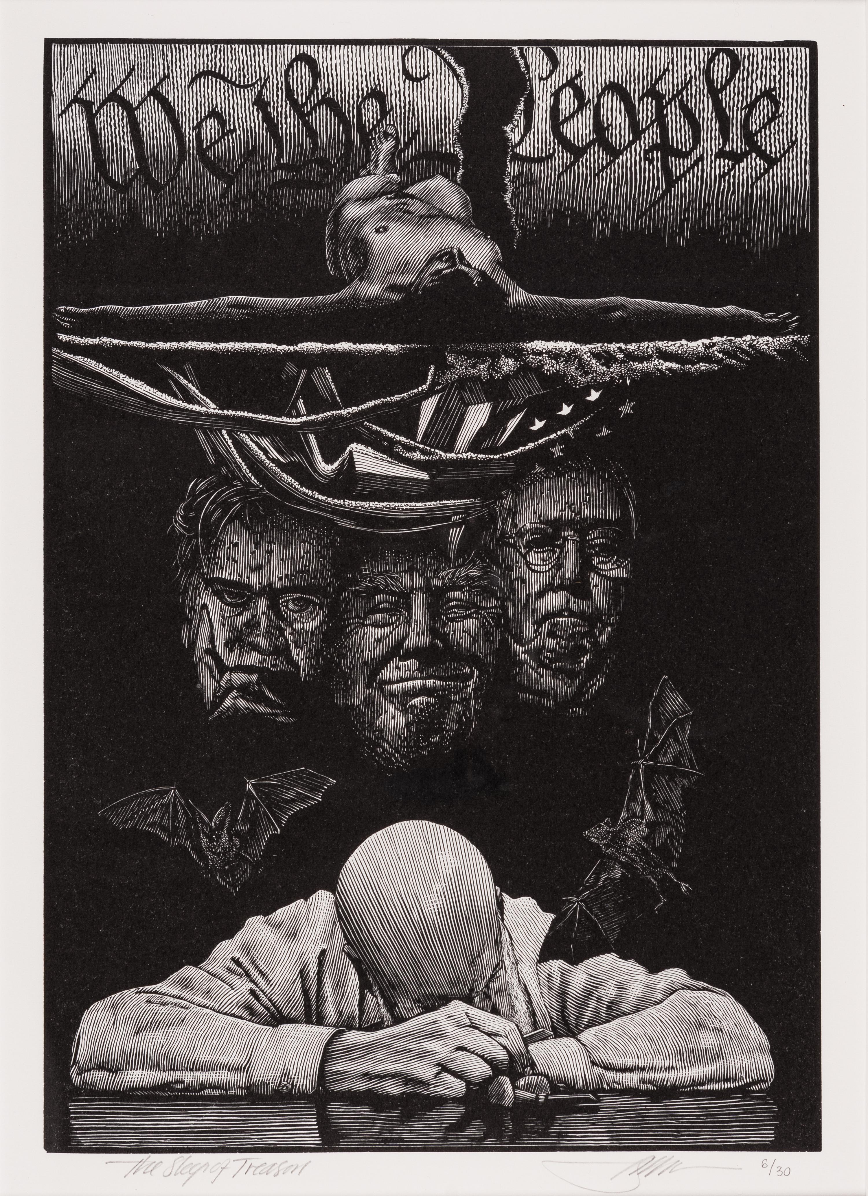 MOSER, Barry. A pair of wood-engraved individual prints. Each 330 x 240 mm., sight size; matted and framed.