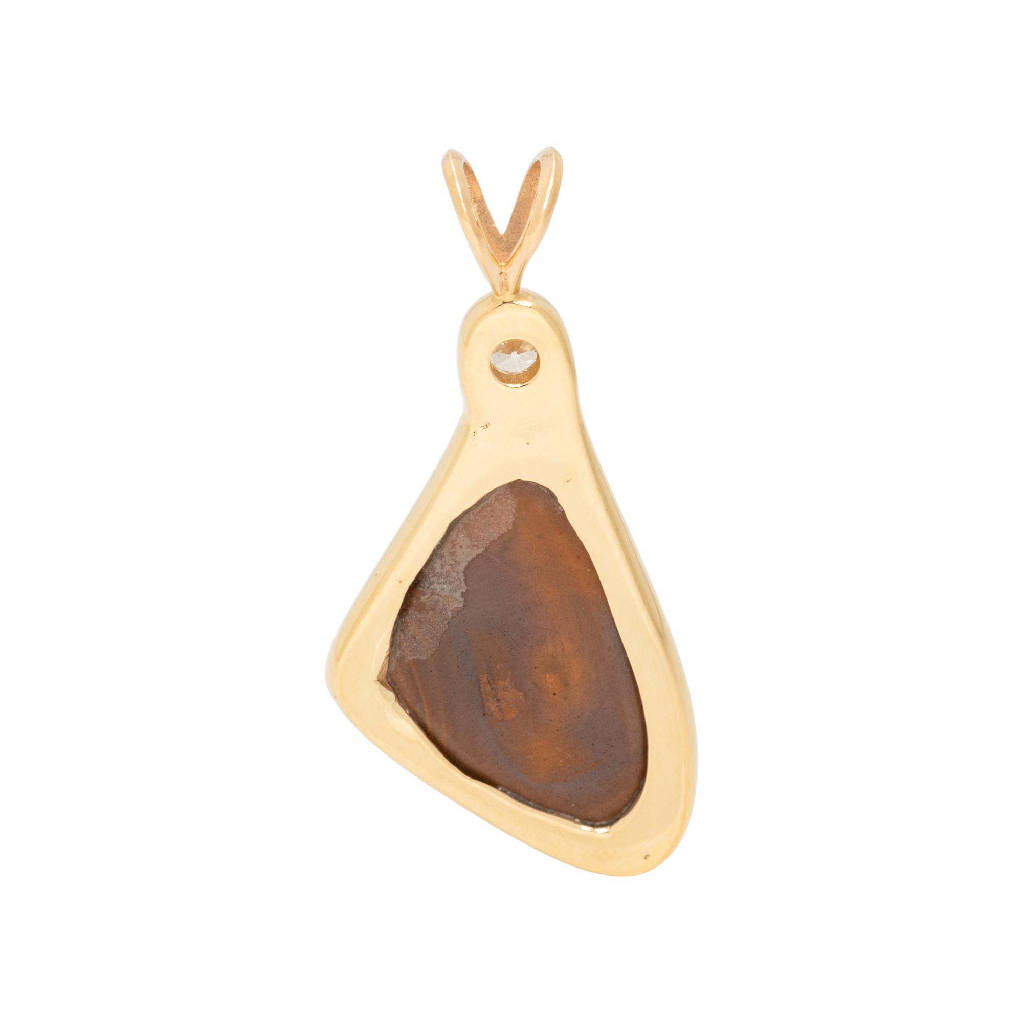OPAL AND DIAMOND PENDANT