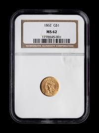 An 1862 Indian Princess $1 Gold Coin (NGC MS62)