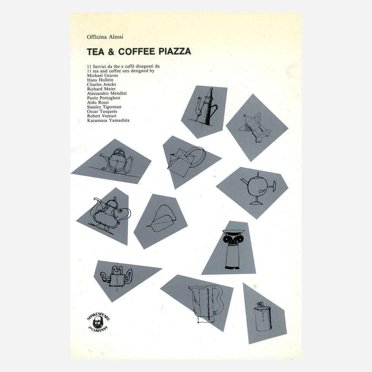Michael Graves Five-Piece "Tea and Coffee Piazza", Produced by Alessi, Designed 1983