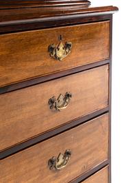 A George III Oak and Mahogany Linen Press