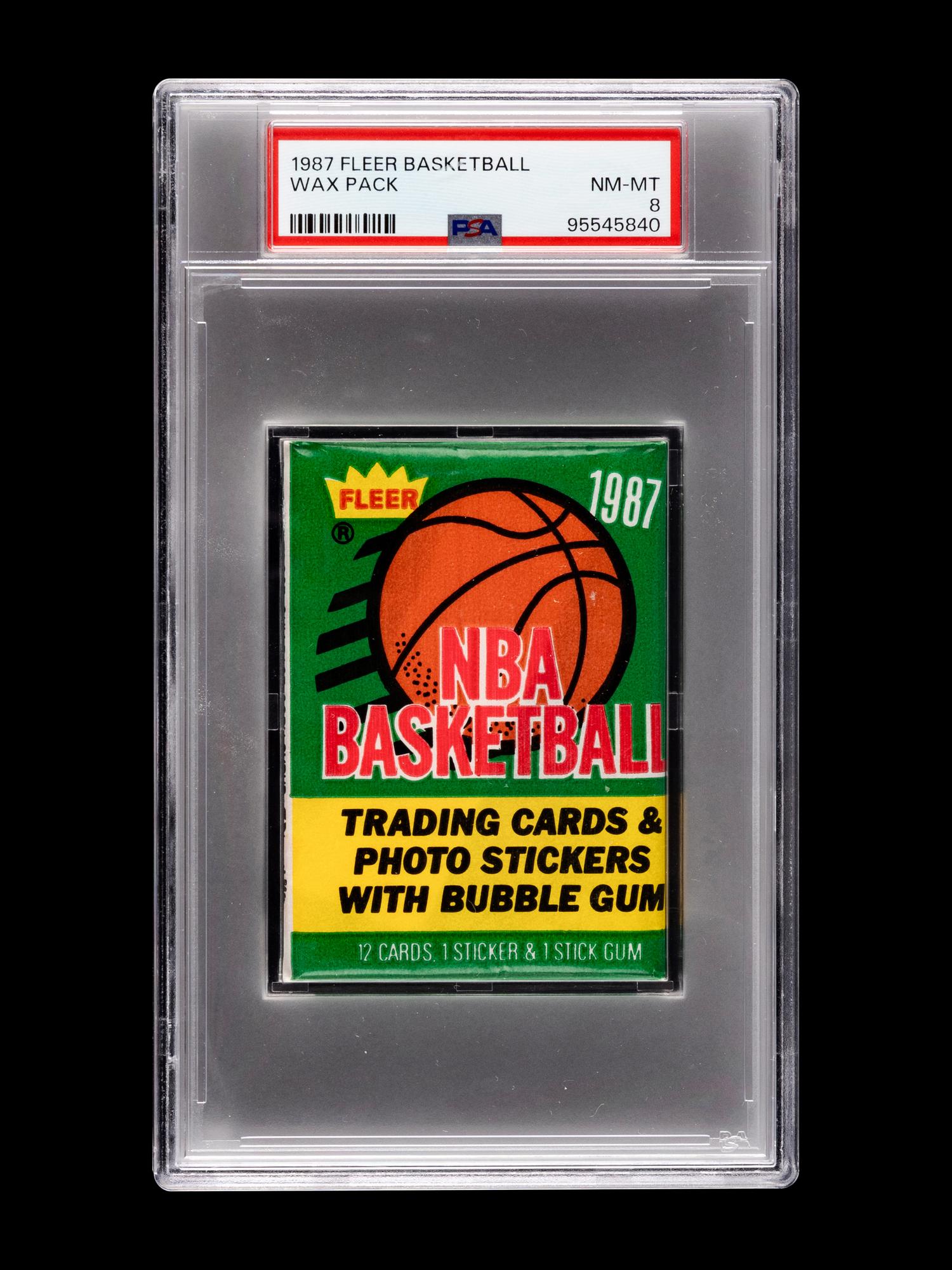 A Sealed Unopened 1987 Fleer Basketball Wax Pack (PSA 8 NM-MT)
