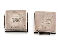 Pair of Stamped Silver Pill Boxes