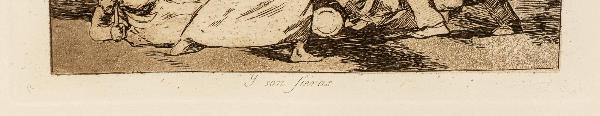 Four plates from Los desastres de la Guerra , (printed later)