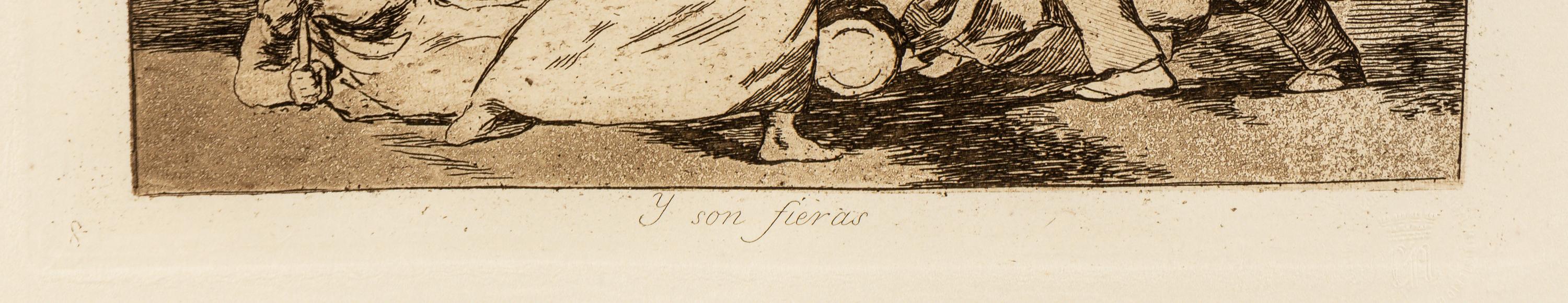Four plates from Los desastres de la Guerra , (printed later)