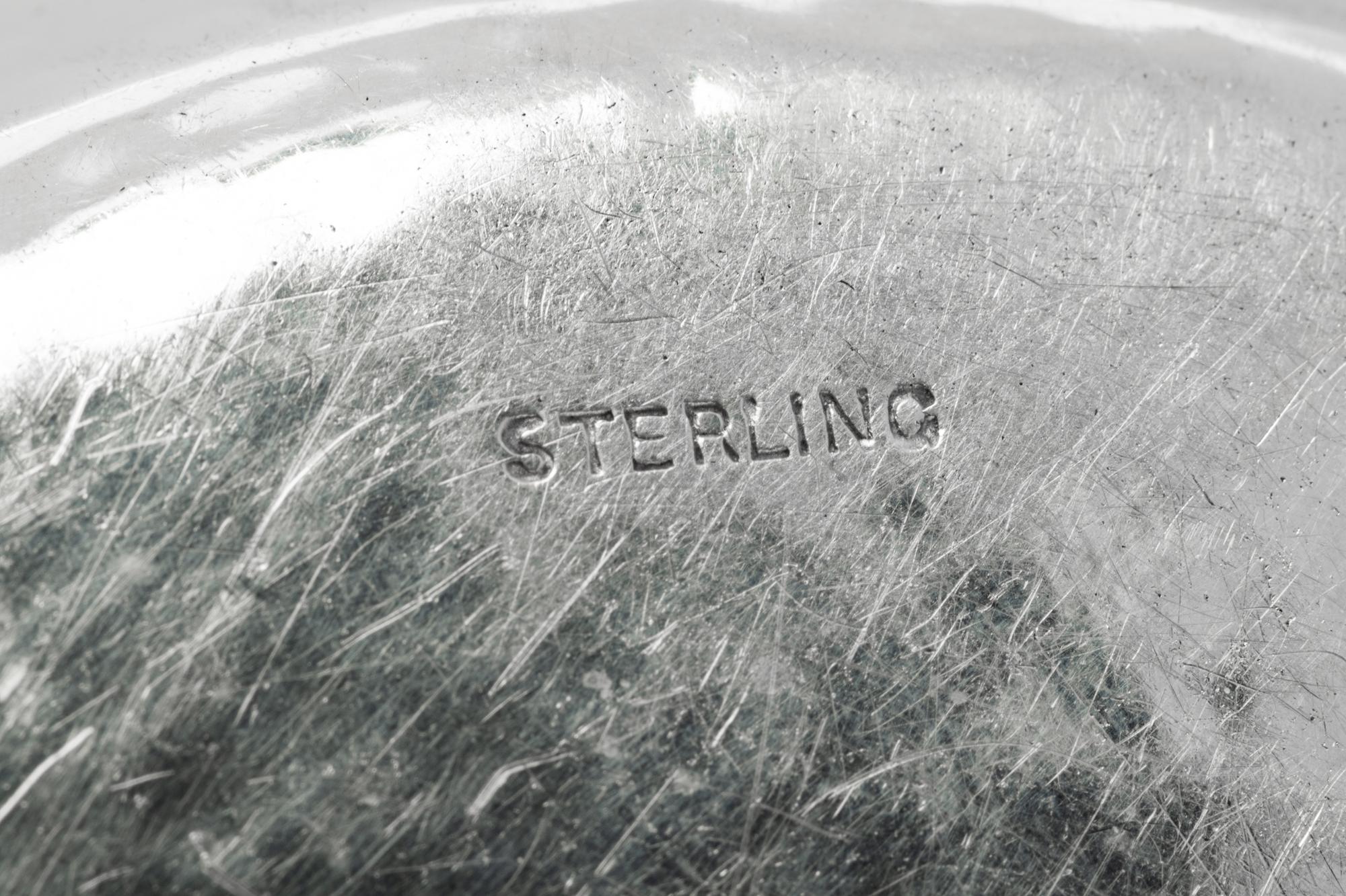 Four American Silver Nesting Dishes