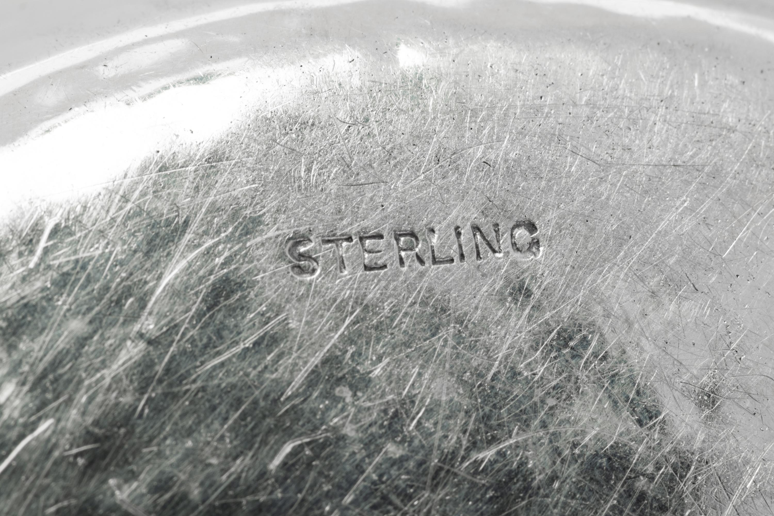 Four American Silver Nesting Dishes