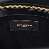 SAINT LAURENT, BLACK LEATHER MANHATTAN BAG