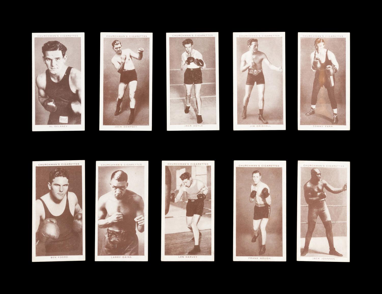 A Complete Set of 50 1938 Churchman Boxing Personalities Cards,