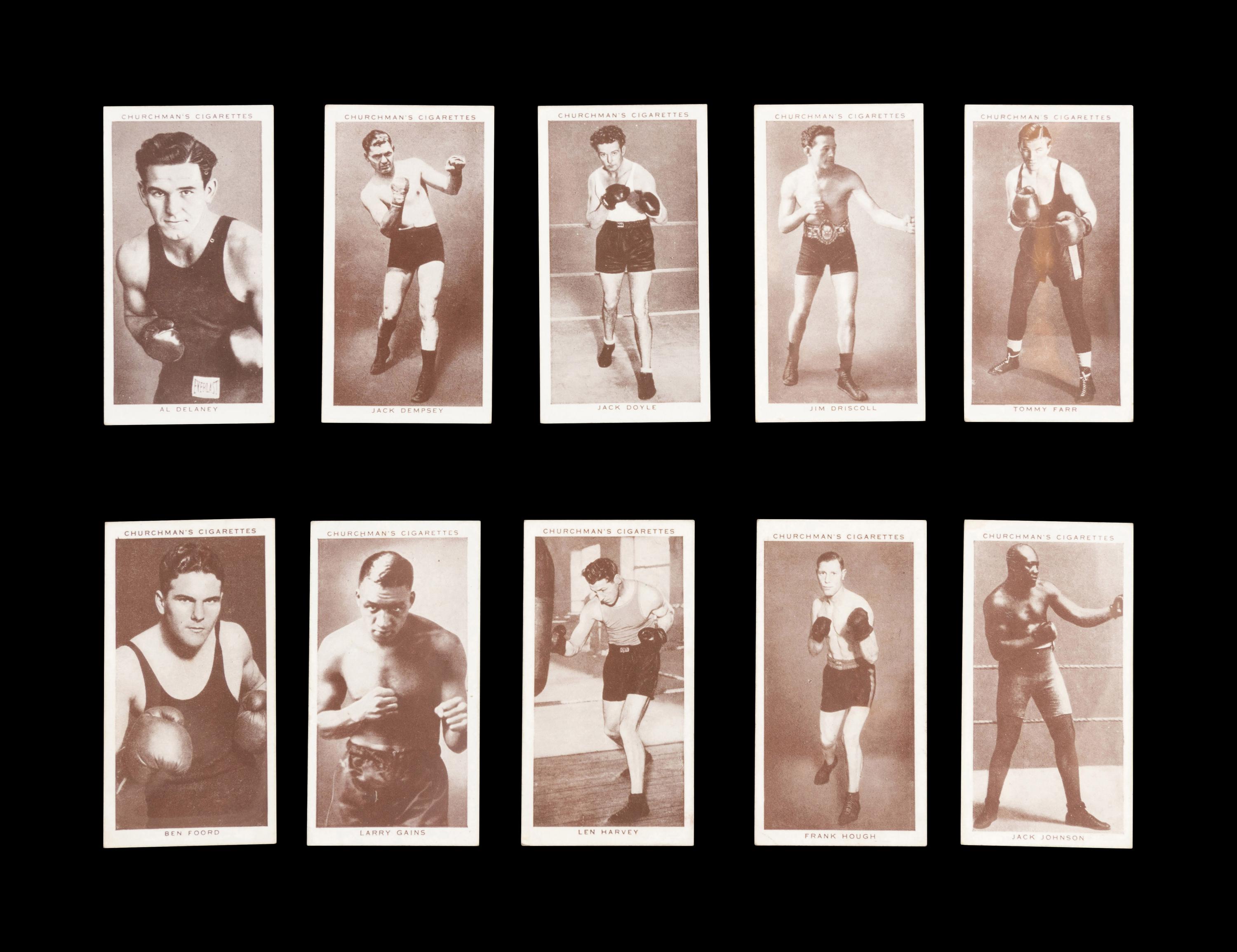 A Complete Set of 50 1938 Churchman Boxing Personalities Cards,