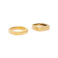 TWO YELLOW GOLD RINGS