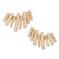 Yellow Gold and Diamond Earrings