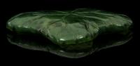 A Spinach Jade Brush Washer Width 4 1/8 inches.