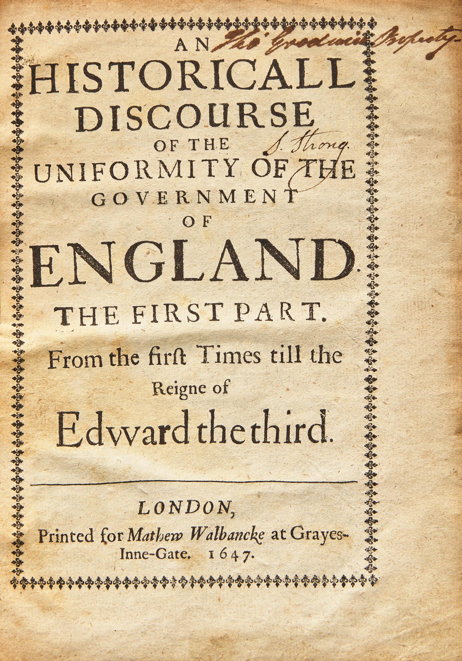 [British Isles] Group of 6 17th-Century Titles