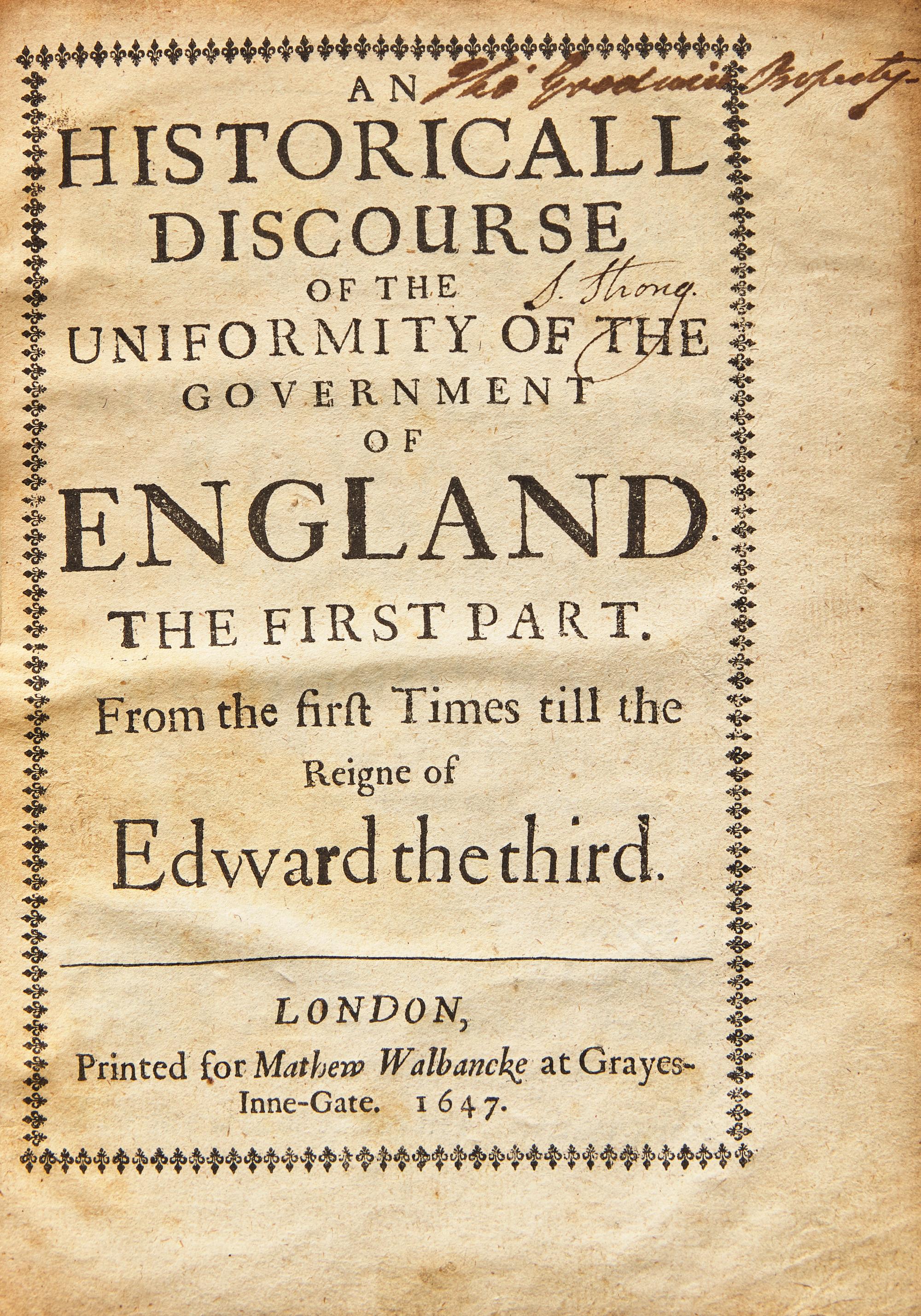 [British Isles] Group of 6 17th-Century Titles