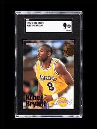 A Group of 1996-97 NBA Hoops Kobe Bryant Rookie Basketball Cards,