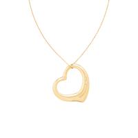 TIFFANY & CO., ELSA PERETTI, SPAIN, YELLOW GOLD 'OPEN HEART' PENDANT NECKLACE