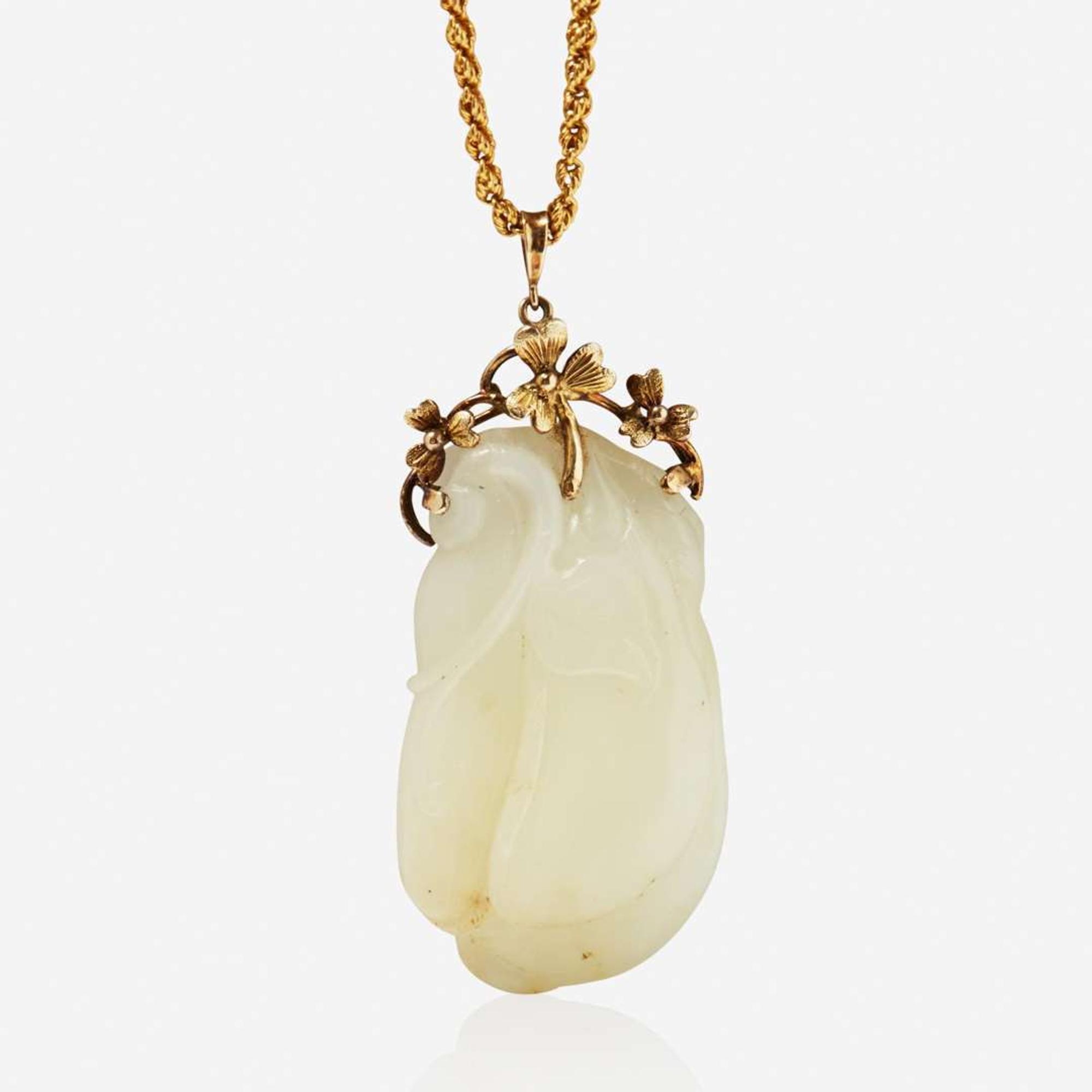 A Jade Bangle Bracelet and Necklace