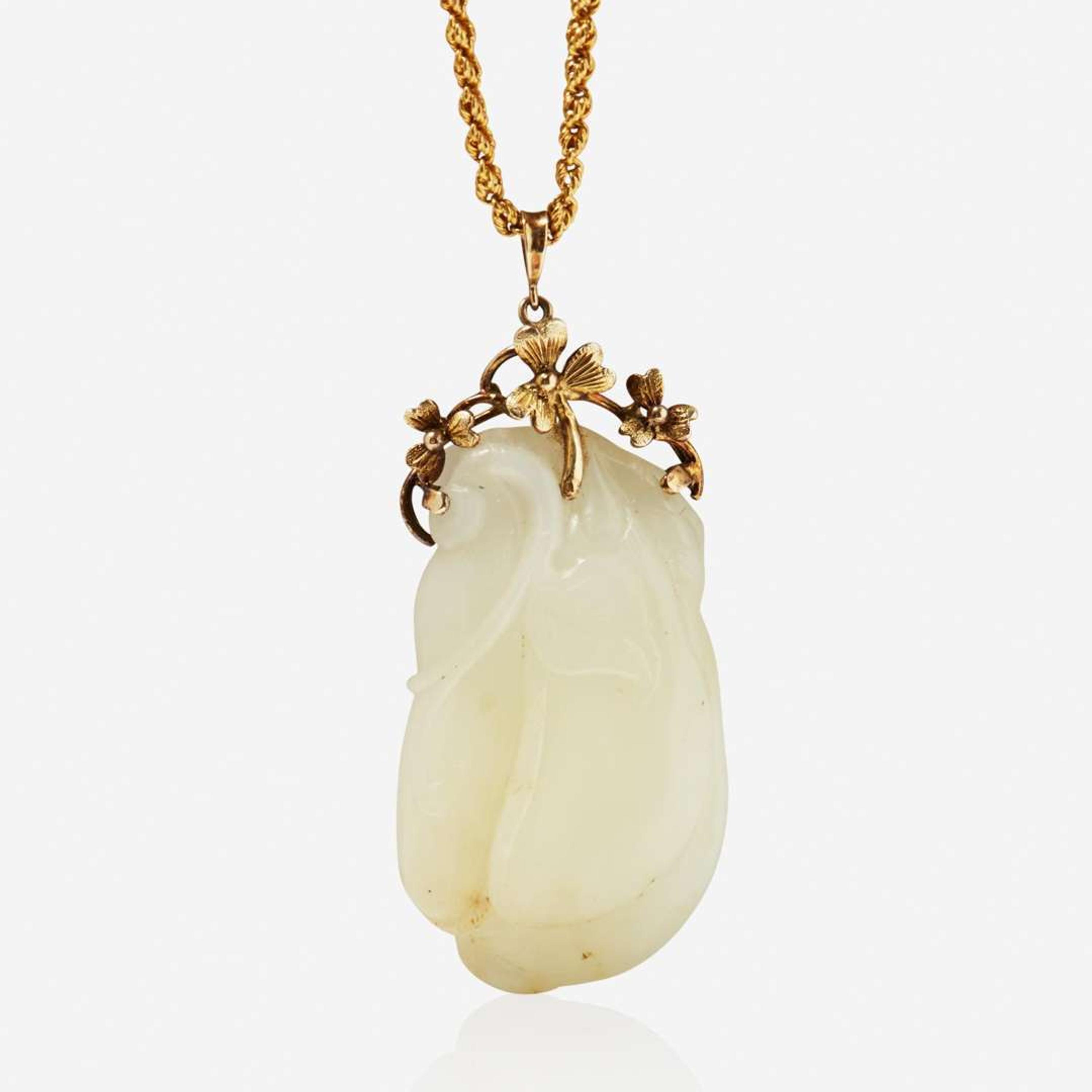 A Jade Bangle Bracelet and Necklace