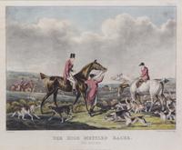 Henry ALKEN, after - Henry ALKEN and Thomas SUTHERLAND, engravers Image 10 3/4 x 15 inches. — High Mettled Racer, Plate I-VI