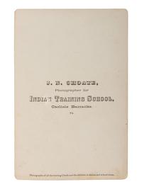 CHOATE, John N. (1848-1902), photographer. Images of students at Carlisle Indian School.