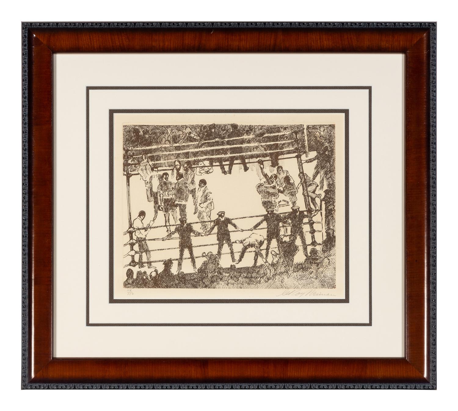 A Leroy Nieman Muhammad Ali vs. Joe Frazier March 8, 1971 Heavyweight Championship Signed Serigraph