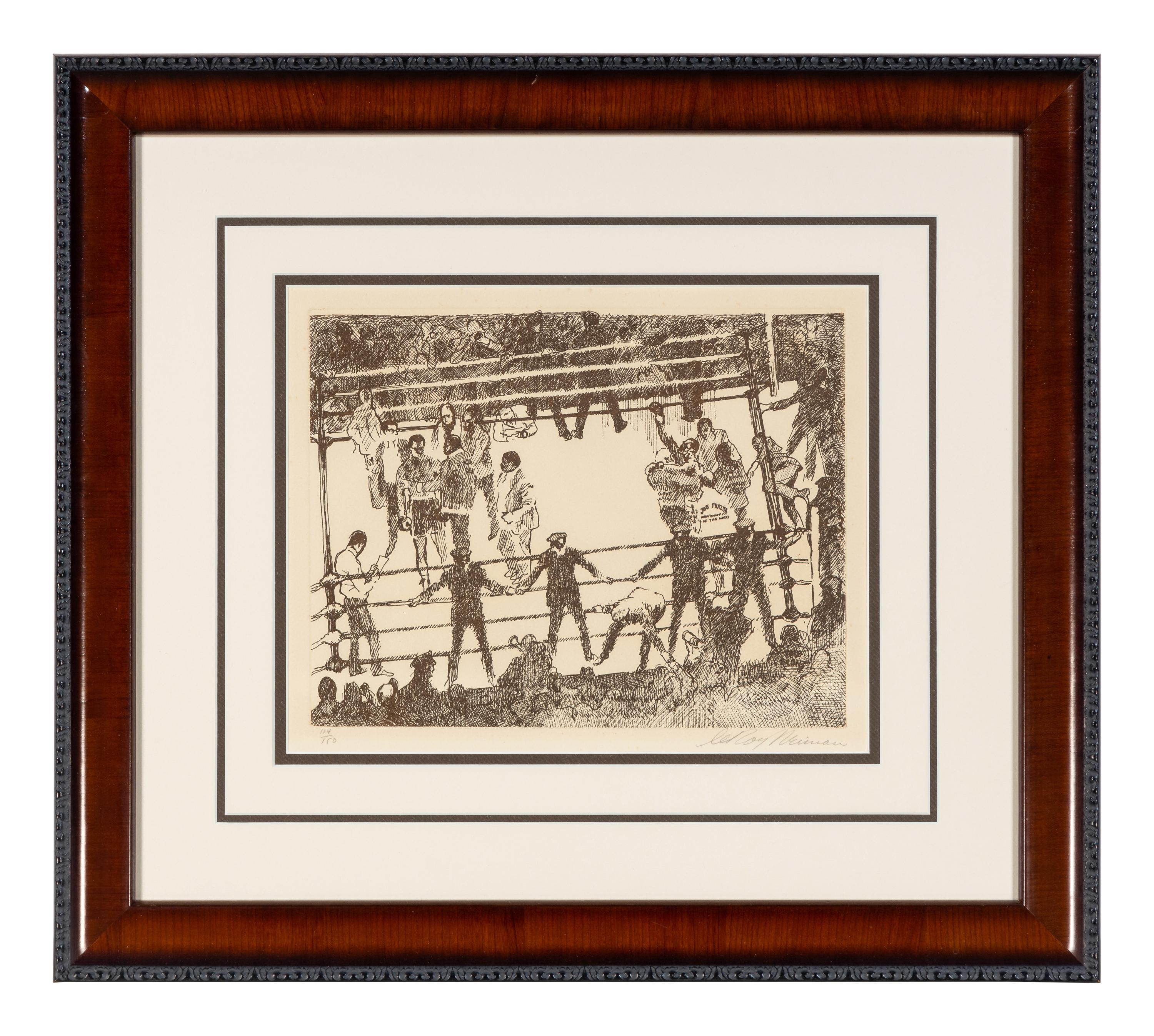 A Leroy Nieman Muhammad Ali vs. Joe Frazier March 8, 1971 Heavyweight Championship Signed Serigraph